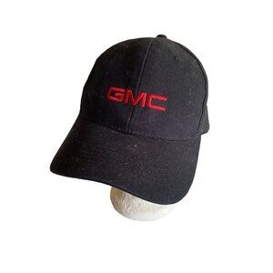 Black GMC Embroidered Logo Adjustable Hat Cap